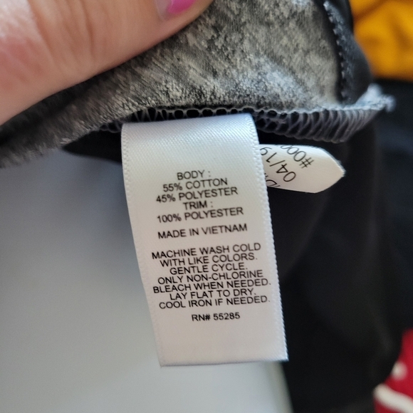 Express Womens Small Grey Short Sleeve Blouse Black Chiffon Trim Business Casual - Picture 3 of 7